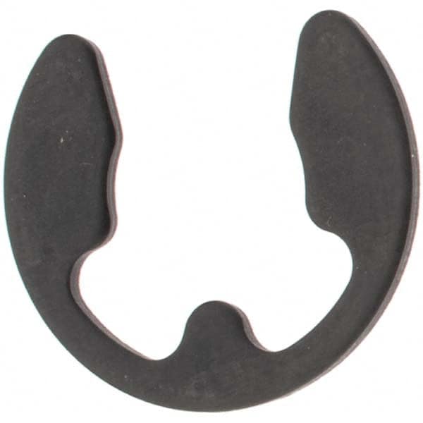Rotor Clip - 11 to 15mm Shaft Diam, 10mm Groove Diam, Spring Steel Metric External E Style Retaining Ring - Industrial Tool & Supply