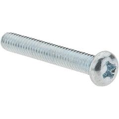 Value Collection - M4x0.70, 25mm Length Under Head Phillips Drive Machine Screw - Pan Head, Grade 4.8 Steel, Zinc-Plated Finish, Without Washer - Industrial Tool & Supply