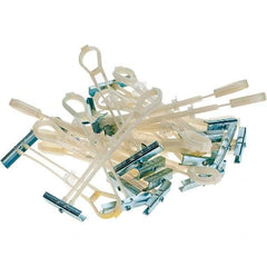 Value Collection - 3/16" Diam, 4" Long, 2-1/2" Thick, Strap Toggle Drywall & Hollow Wall Anchor - Plastic, Use with Drywall - Industrial Tool & Supply