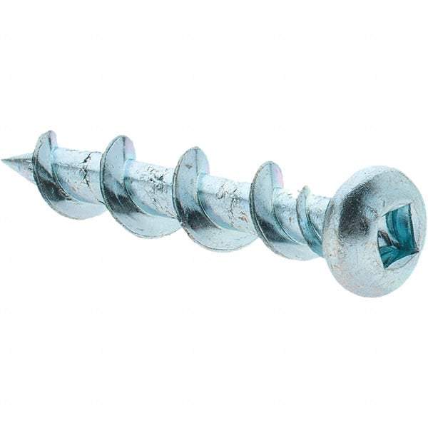 Value Collection - 1/4", 1-1/4" Length Under Head, Robertson Drive Pan Head, Steel Drywall Screws - Zinc Plated Finish, Grade 1018 - Industrial Tool & Supply