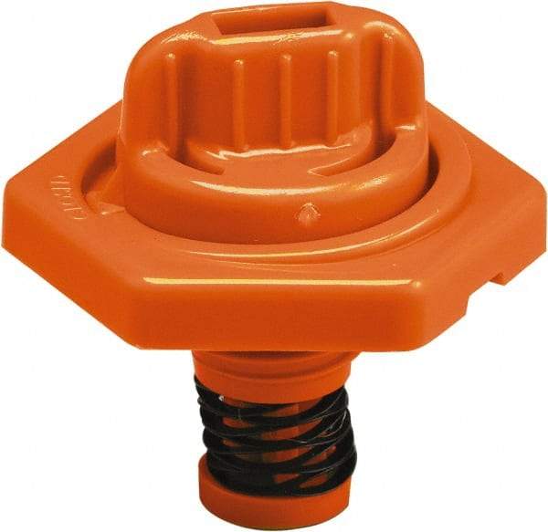 Trico - 4 Gal Capacity Polyethylene Oil Storage System - 7" Straight Spout, Orange - Industrial Tool & Supply