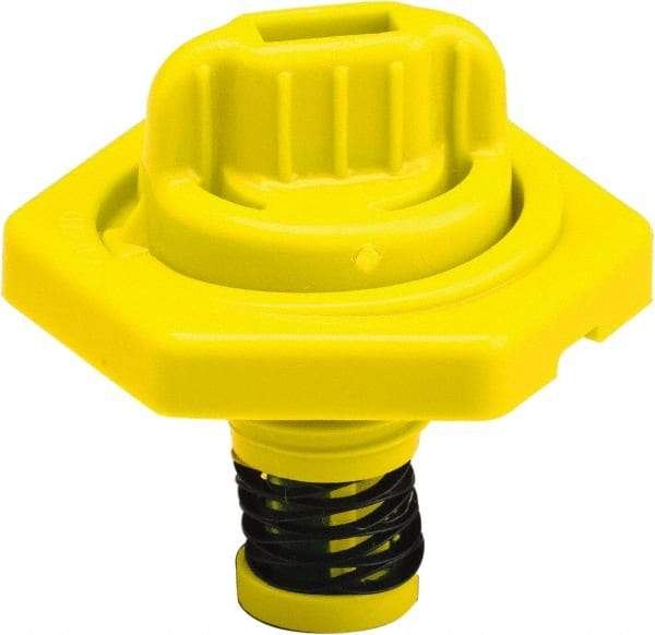 Trico - 4 Gal Capacity Polyethylene Oil Storage System - 7" Straight Spout, Yellow - Industrial Tool & Supply