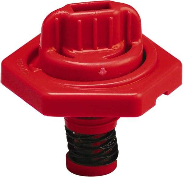 Trico - 4 Gal Capacity Polyethylene Oil Storage System - 7" Straight Spout, Red - Industrial Tool & Supply