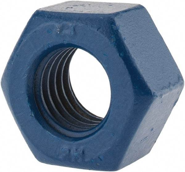 Value Collection - 1/2-13 UNC Steel Right Hand Heavy Hex Nut - 7/8" Across Flats, 0.4844" High, Zinc-Plated Finish - Industrial Tool & Supply