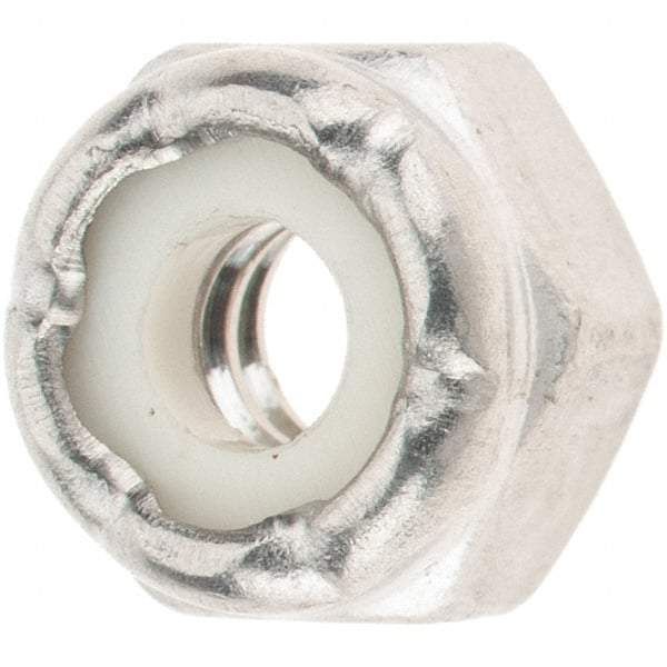 Value Collection - #10-24 UNC 316 Hex Lock Nut with Nylon Insert - 1/4" High - Industrial Tool & Supply