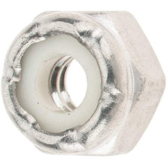 Value Collection - #10-24 UNC 316 Hex Lock Nut with Nylon Insert - 1/4" High - Industrial Tool & Supply