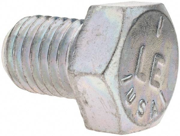 Value Collection - 3/4-10 UNC, 1" Length Under Head Hex Head Cap Screw - Fully Threaded, Grade 5 Steel, Zinc-Plated Finish, 1-1/8" Hex - Industrial Tool & Supply