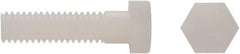 Electro Hardware - 5/16-18 UNC, 1-1/2" Length Under Head Hex Head Cap Screw - Partially Threaded, Grade 6/6 Nylon, Uncoated, 1/2" Hex - Industrial Tool & Supply