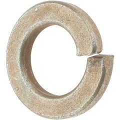 Value Collection - 9/16", 0.141" Thick Split Lock Washer - AISI 4037 Alloy Steel, Zinc Yellow Dichromate Finish, 0.564" Min ID, 0.574" Max ID, 0.965" Max OD - Industrial Tool & Supply