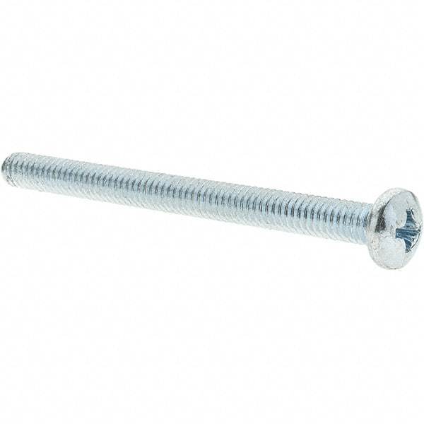 Value Collection - #8-32 UNC, 2" Length Under Head Phillips Drive Machine Screw - Pan Head, Grade 2 Steel, Zinc-Plated Finish, Without Washer - Industrial Tool & Supply