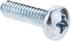 Value Collection - #10-24 UNC, 3/4" Length Under Head Phillips Drive Machine Screw - Pan Head, Grade 2 Steel, Zinc-Plated Finish, Without Washer - Industrial Tool & Supply