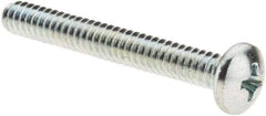 Value Collection - #10-24 UNC, 1-1/2" Length Under Head Phillips Drive Machine Screw - Pan Head, Grade 2 Steel, Zinc-Plated Finish, Without Washer - Industrial Tool & Supply