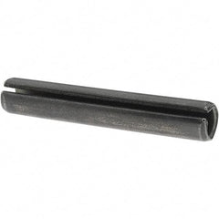 Value Collection - 1/2" Diam x 3" Long Slotted Spring Pin - Grade 1070-1090 Alloy Steel, Black Oxide Finish - Industrial Tool & Supply