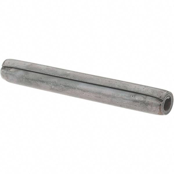 Value Collection - 3/16" Diam x 1-1/2" Long Coiled Spring Pin - Grade 1070-1090 Alloy Steel, Black Oxide Finish - Industrial Tool & Supply