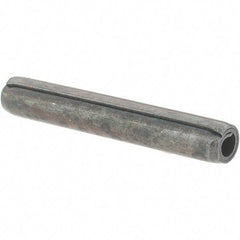 Value Collection - 3/16" Diam x 1-1/4" Long Coiled Spring Pin - Grade 1070-1090 Alloy Steel, Black Oxide Finish - Industrial Tool & Supply