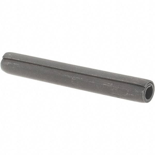 Value Collection - 7/32" Diam x 1-3/4" Long Coiled Spring Pin - Grade 1070-1090 Alloy Steel, Black Oxide Finish - Industrial Tool & Supply