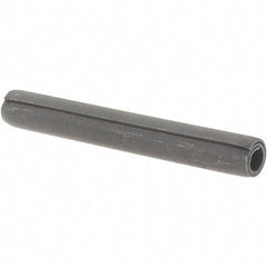 Value Collection - 7/32" Diam x 1-3/4" Long Coiled Spring Pin - Grade 1070-1090 Alloy Steel, Black Oxide Finish - Industrial Tool & Supply