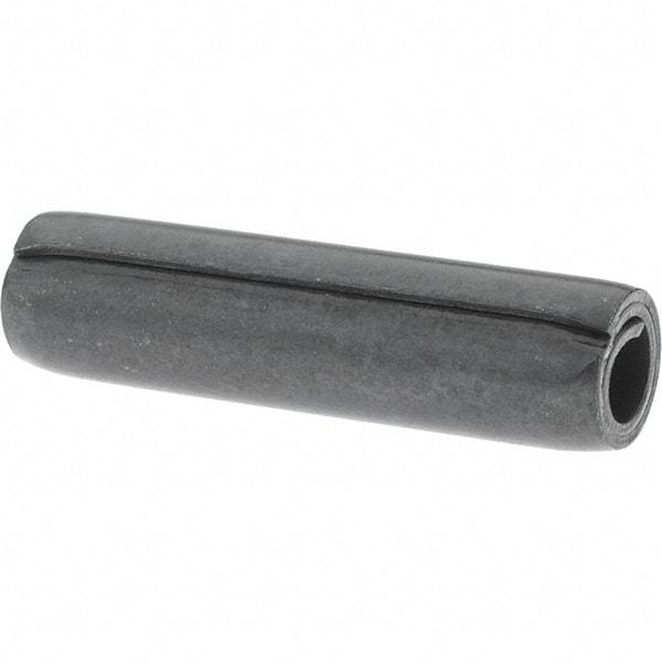 Value Collection - 5/16" Diam x 1-1/4" Long Coiled Spring Pin - Grade 1070-1090 Alloy Steel, Black Oxide Finish - Industrial Tool & Supply