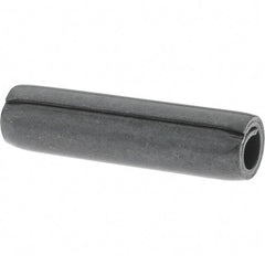 Value Collection - 5/16" Diam x 1-1/4" Long Coiled Spring Pin - Grade 1070-1090 Alloy Steel, Black Oxide Finish - Industrial Tool & Supply