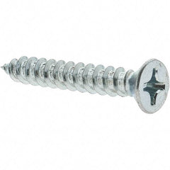 Value Collection - #12 Flat Head Phillips Sheet Metal Screw - Steel, 1-1/2" OAL, Grade 2 - Industrial Tool & Supply