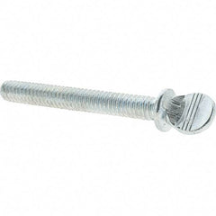 Value Collection - 1/4-20 Oval Shoulder Grade 2 Steel Thumb Screw - 2" OAL, Zinc-Plated Finish - Industrial Tool & Supply
