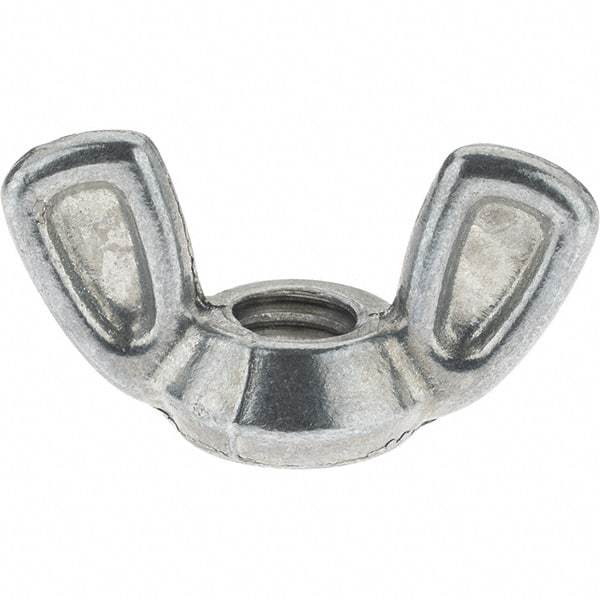 Value Collection - 5/16-18 UNC, Zinc Plated, Alloy Steel Type 1 Wing Nut - 1-7/32" Wing Span, 5/8" Wing Span - Industrial Tool & Supply
