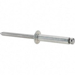 Value Collection - Size 612 Dome Head Steel Open End Blind Rivet - Steel Mandrel, 0.626" to 3/4" Grip, 3/8" Head Diam, 0.192" to 0.196" Hole Diam, 0.95" Length Under Head, 3/16" Body Diam - Industrial Tool & Supply