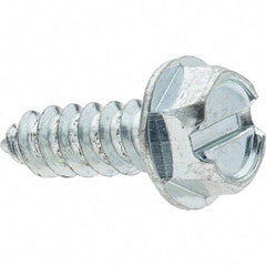 Value Collection - 5/16" Hex Washer Head Slotted Sheet Metal Screw - Steel, 1" Length Under Head, Grade 2 - Industrial Tool & Supply