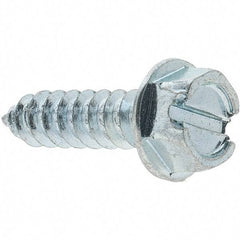 Value Collection - 5/16" Hex Washer Head Slotted Sheet Metal Screw - Steel, 1-1/4" Length Under Head, Grade 2 - Industrial Tool & Supply