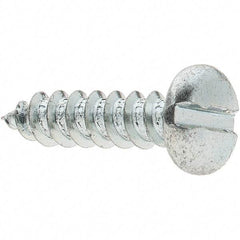 Value Collection - #14 Pan Head Slotted Sheet Metal Screw - Steel, 1" Length Under Head, Grade 2 - Industrial Tool & Supply