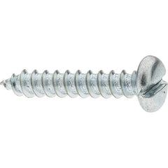 Value Collection - #14 Pan Head Slotted Sheet Metal Screw - Steel, 1-1/4" Length Under Head, Grade 2 - Industrial Tool & Supply