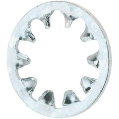 Value Collection - 1/4" Screw, Steel Internal Tooth Lock Washer - Zinc-Plated, Grade 2 - Industrial Tool & Supply