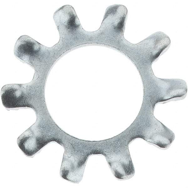 Value Collection - 1/4" Screw, Steel External Tooth Lock Washer - Zinc-Plated, Grade 2 - Industrial Tool & Supply