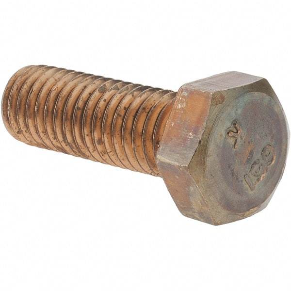 Value Collection - 1/2-13 UNC, 1-1/2" Length Under Head Hex Head Cap Screw - Silicon Bronze, 3/4" Hex - Industrial Tool & Supply