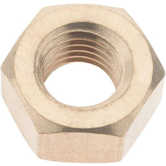 Value Collection - 5/16-24 UNF Brass Right Hand Hex Nut - 1/2" Across Flats, 17/64" High - Industrial Tool & Supply