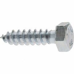 Value Collection - 5/16 Screw, 1-1/4" Length Under Head, Steel, Hex Head Lag Screw - Zinc-Plated, Grade 2 - Industrial Tool & Supply