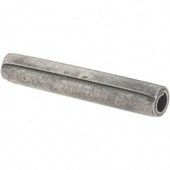 Value Collection - 7/32" Diam x 1-3/8" Long Coiled Spring Pin - Grade 1070-1090 Alloy Steel, Uncoated - Industrial Tool & Supply