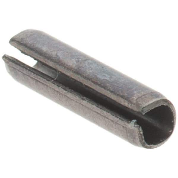 Value Collection - 1/16" Diam x 1/4" Long Slotted Spring Pin - Grade 1070-1090 Alloy Steel, Black Oxide Finish - Industrial Tool & Supply
