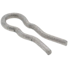 Value Collection - 3/32" Groove, 23/64" Long, Plain Spring Steel Hair Pin Clip - 1/16" Clip Diam, 0.026" Shaft Diam, Grade 2 - Industrial Tool & Supply