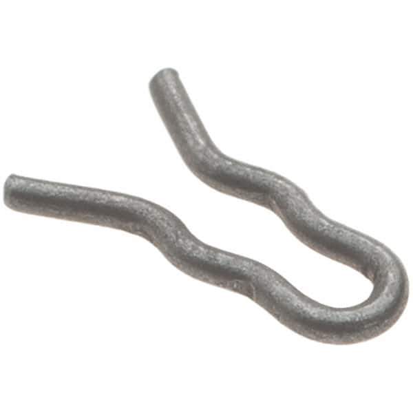 Value Collection - 5/64" Groove, 9/32" Long, Plain Spring Steel Hair Pin Clip - 1/16" Clip Diam, 0.026" Shaft Diam, Grade 2 - Industrial Tool & Supply