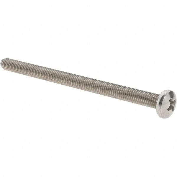 Value Collection - #10-32 UNF, 3" Length Under Head Phillips Drive Machine Screw - Pan Head, Grade 18-8 Stainless Steel, Uncoated, Without Washer - Industrial Tool & Supply