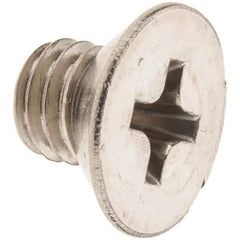 Value Collection - #10-32 UNC, 1/4" OAL Phillips Drive Machine Screw - Oval Head, Grade 18-8 Stainless Steel, Uncoated, Without Washer - Industrial Tool & Supply