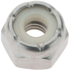 Value Collection - #12-24 UNC 18-8 Hex Lock Nut with Nylon Insert - 9/32" High - Industrial Tool & Supply