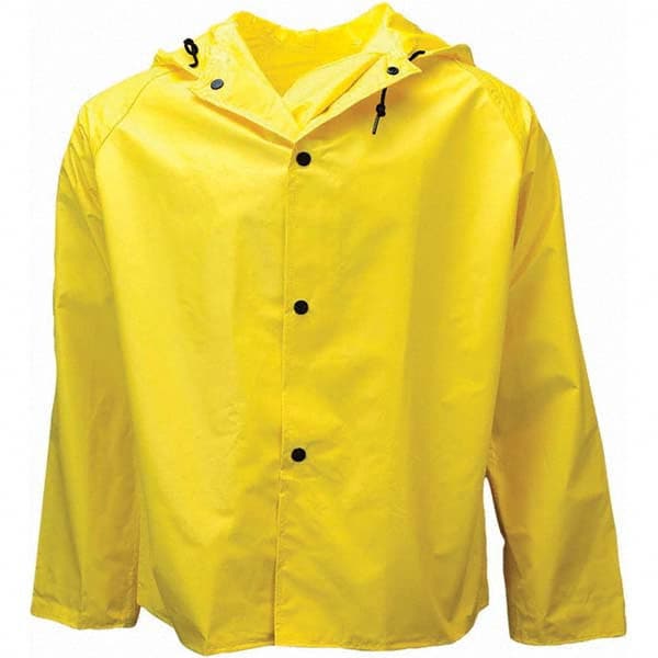 Neese - Size L Yellow Rain & Flame Resistant/Retardant Rain Jacket - Industrial Tool & Supply