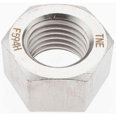 Value Collection - 1-1/4 - 7 UNC Stainless Steel Right Hand Hex Nut - 1-7/8" Across Flats, 1-1/16" High, Uncoated - Industrial Tool & Supply