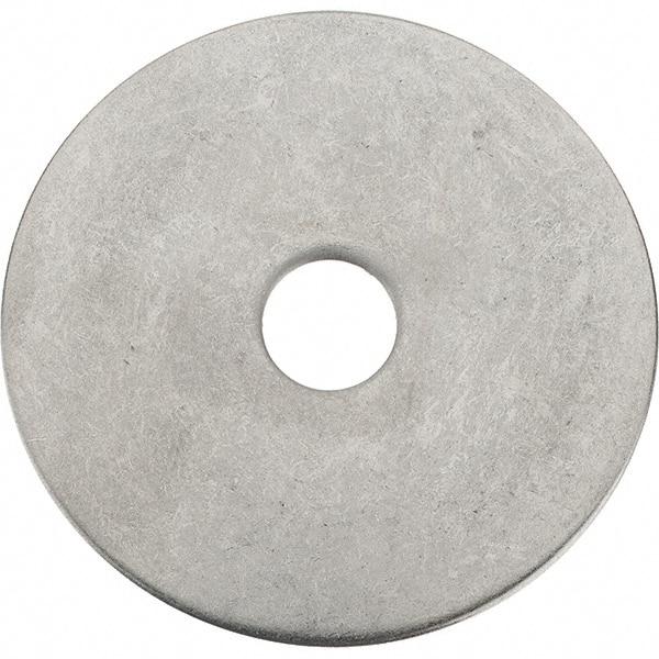 Value Collection - 3/8" Screw, Grade 18-8 Stainless Steel Fender Flat Washer - 25/64" ID x 2" OD - Industrial Tool & Supply
