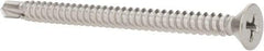 Value Collection - #10, Flat Head, Phillips Drive, 2-1/2" OAL, #3 Point, Self Drilling Screw - Grade 410 Stainless Steel - Industrial Tool & Supply