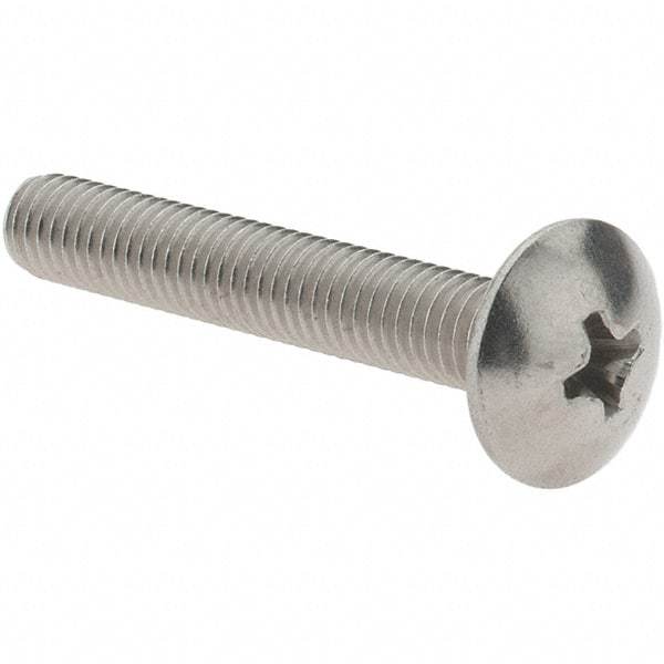 Value Collection - #10-32 UNF, 1-1/4" Length Under Head Phillips Drive Machine Screw - Truss Head, Grade 18-8 Stainless Steel, Uncoated, Without Washer - Industrial Tool & Supply