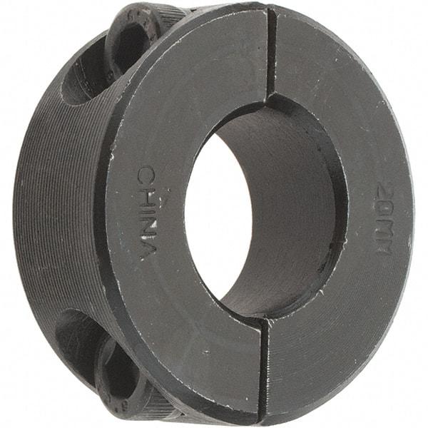 Value Collection - 20mm Bore, Steel, Two Piece Shaft Collar - 1-5/8" Outside Diam - Industrial Tool & Supply