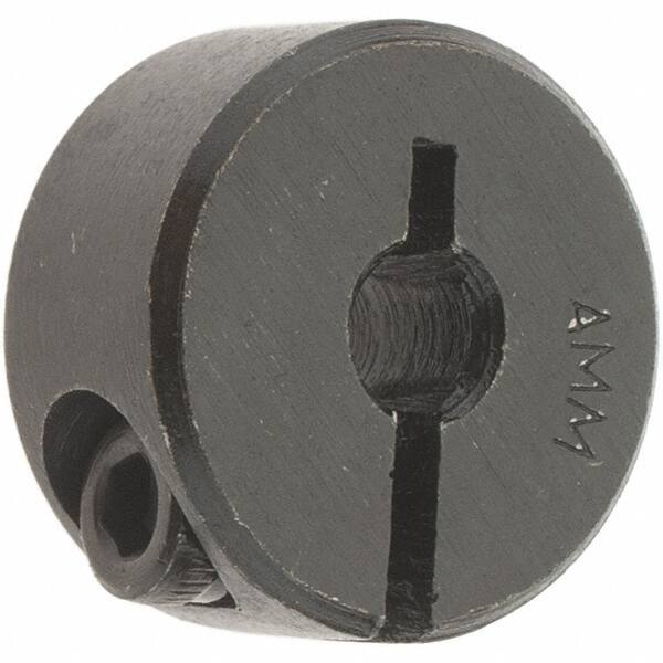 Value Collection - 4mm Bore, Steel, One Piece Clamp Collar - 11/16" Outside Diam - Industrial Tool & Supply